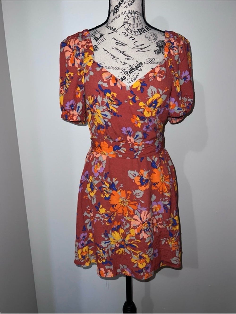 NWT L*Space Cambria Floral Wrap Dress Puff Sleeve Medium